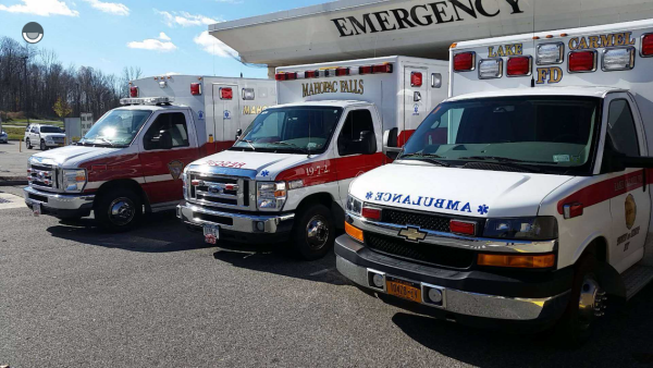 Mahopac, Mahopac Falls and Lake Carmel ambulance at Putnam Hospital center